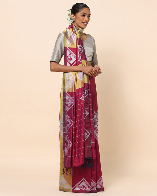 Toran Weft Ikat Silk Saree