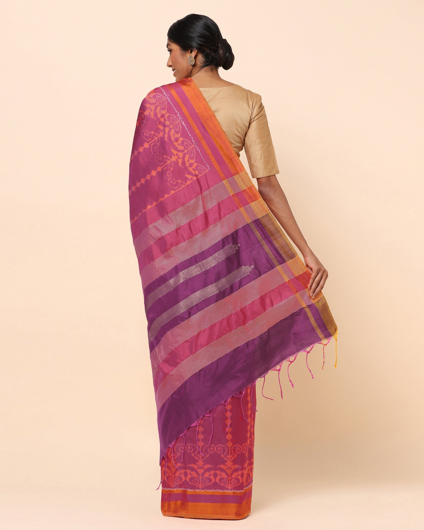 Sona Weft Ikat Silk Saree