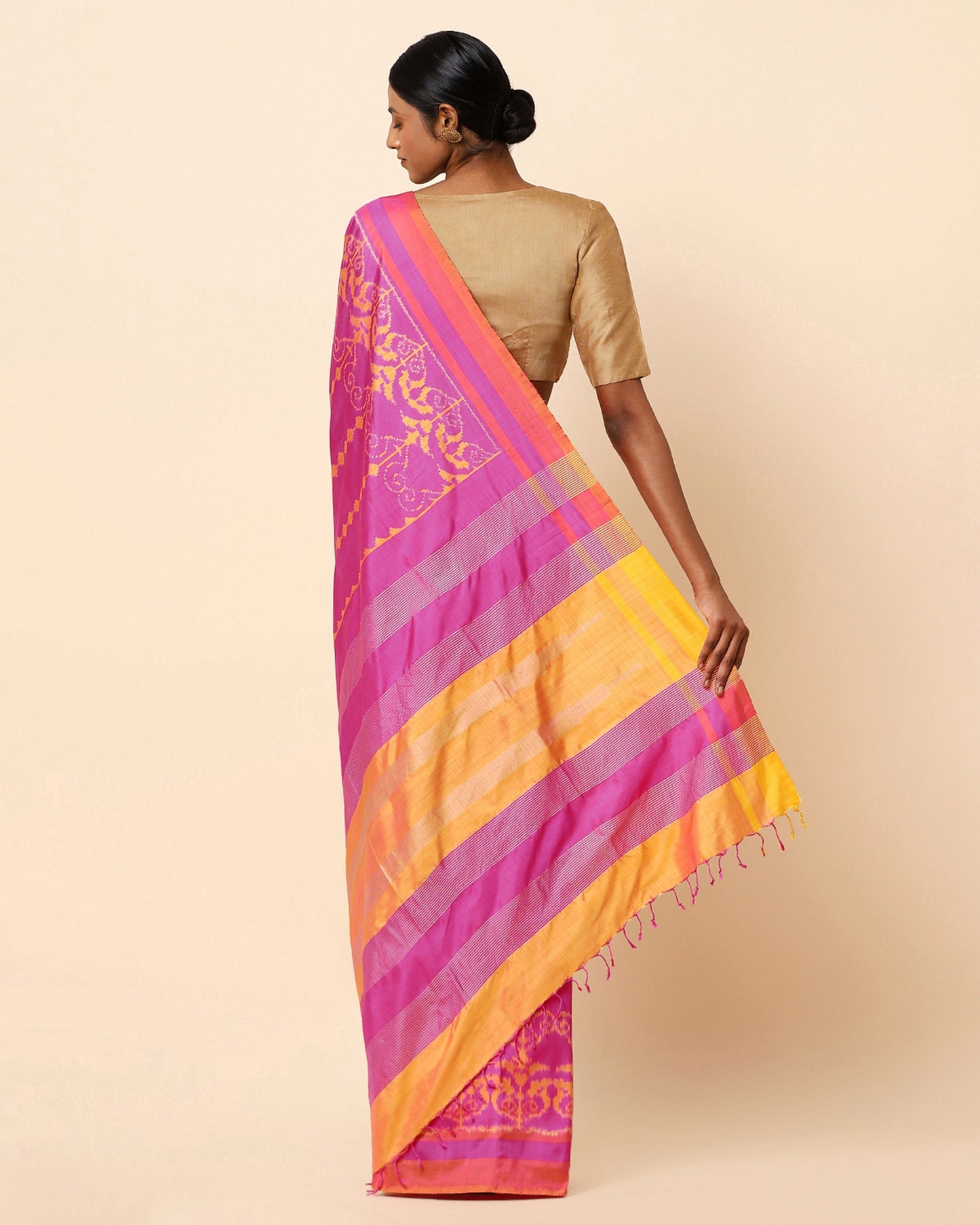 Sona Weft Ikat Silk Saree