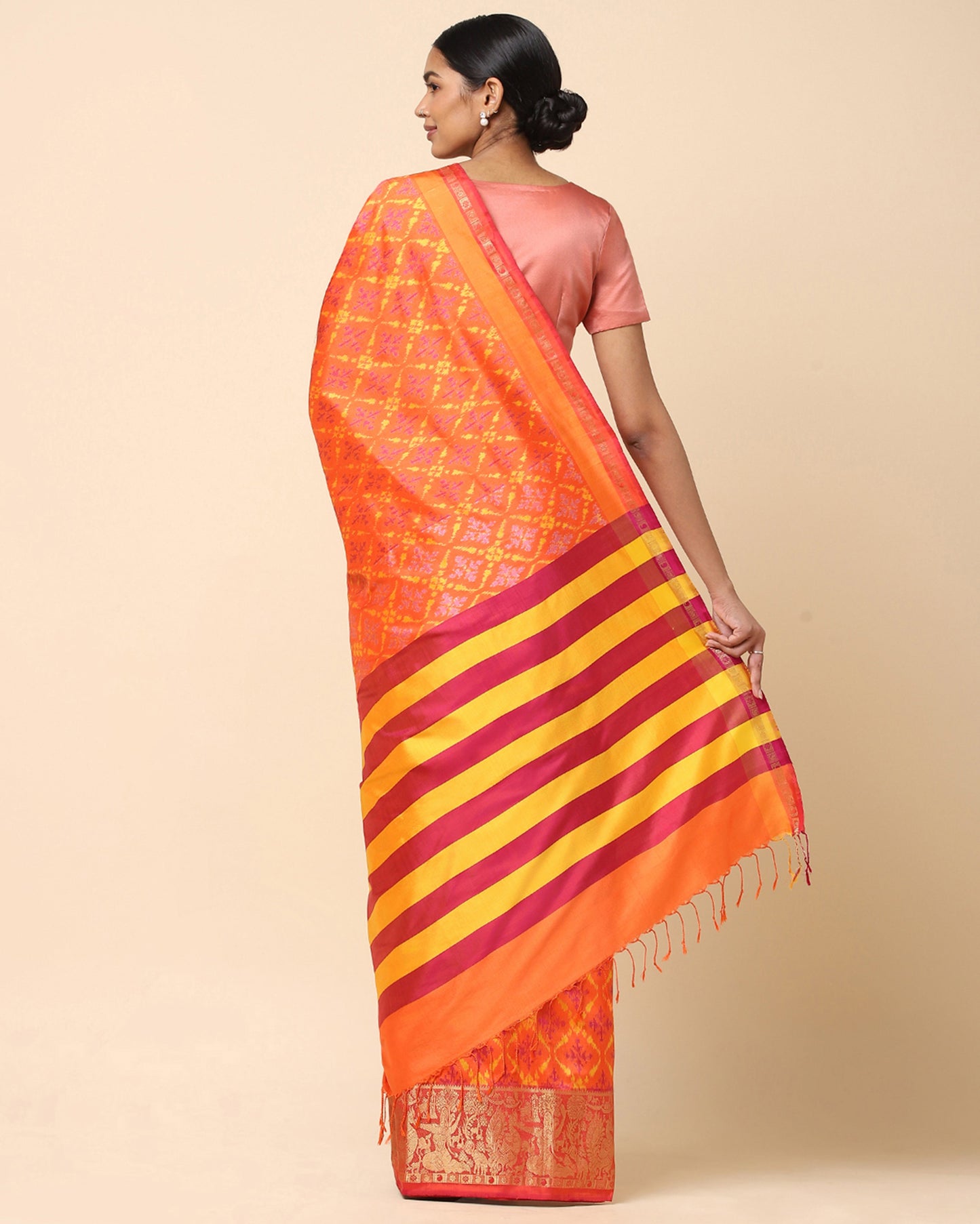 Geetika Weft Ikat and Jacquard Silk Saree