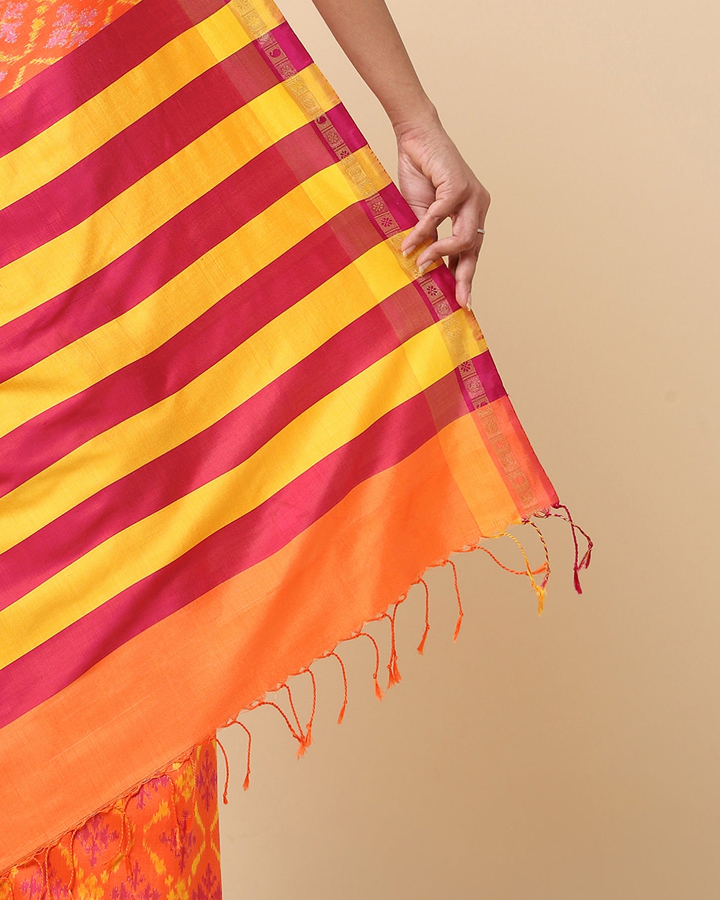 Geetika Weft Ikat and Jacquard Silk Saree