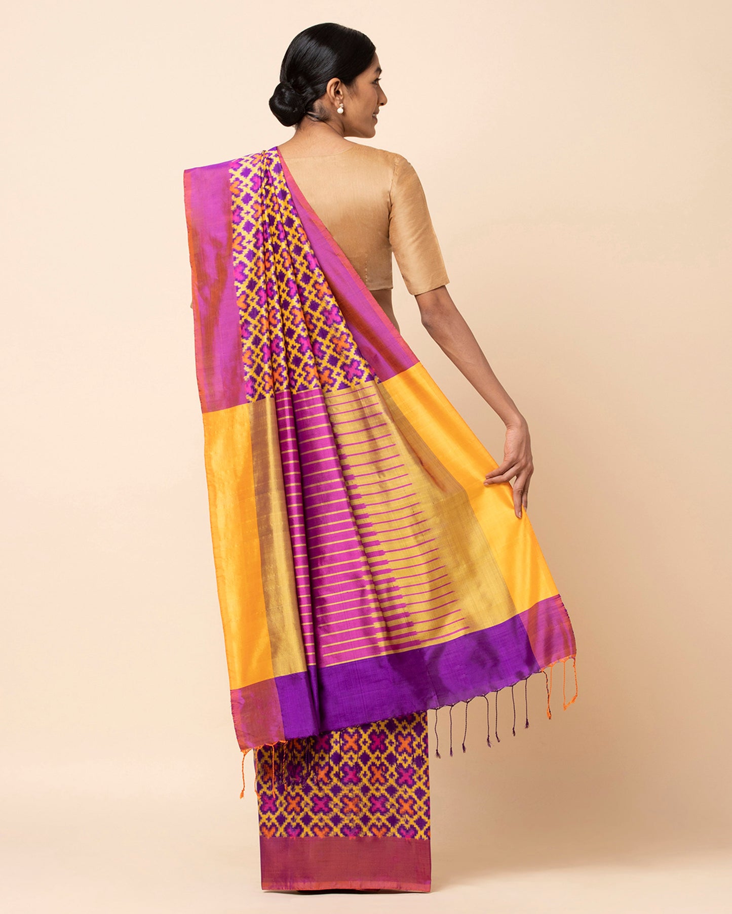 Moksha Double Ikat Silk Saree