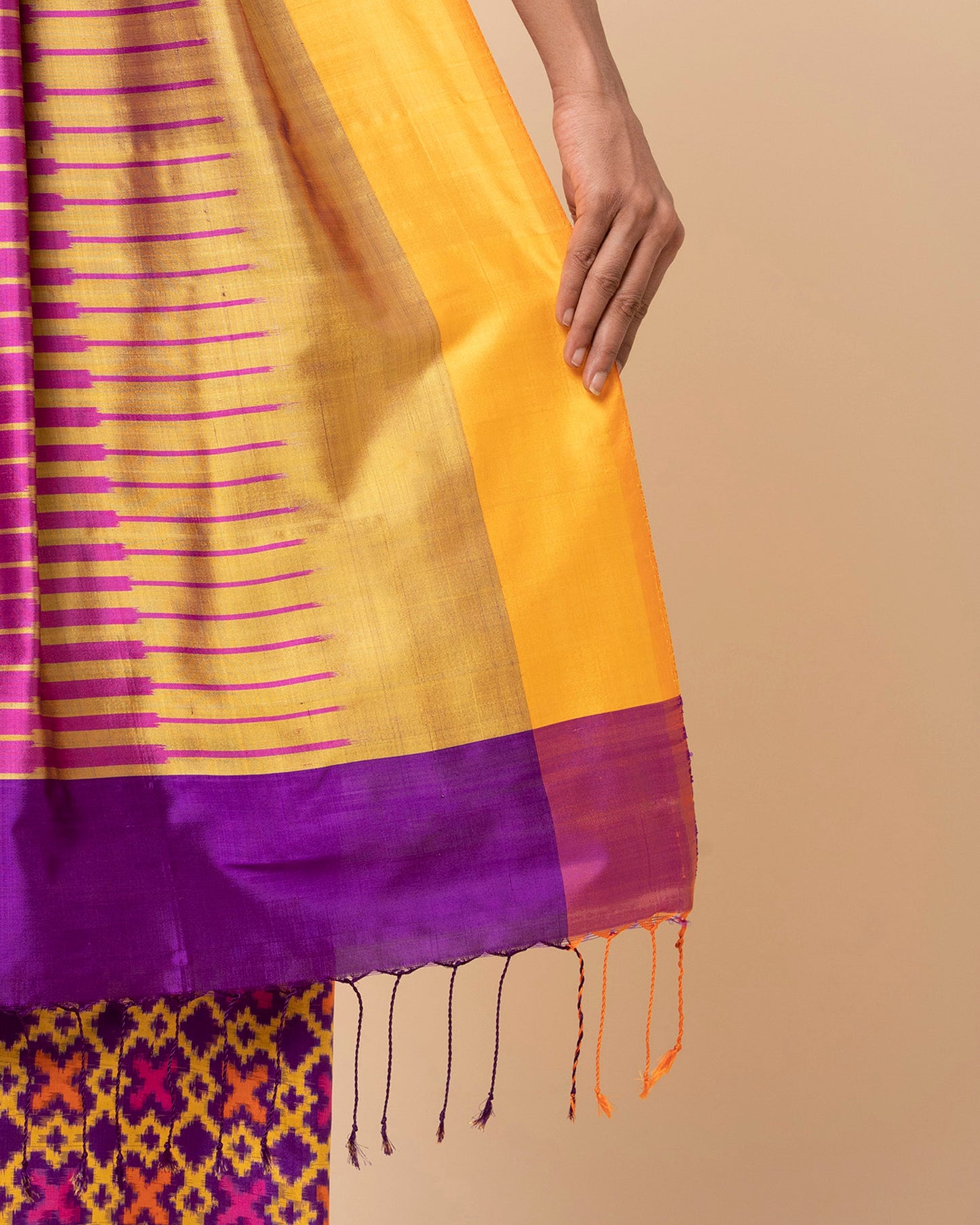 Moksha Double Ikat Silk Saree