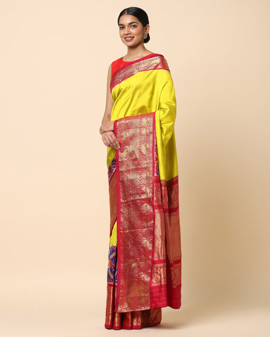 Aheli Weft Ikat Silk Saree