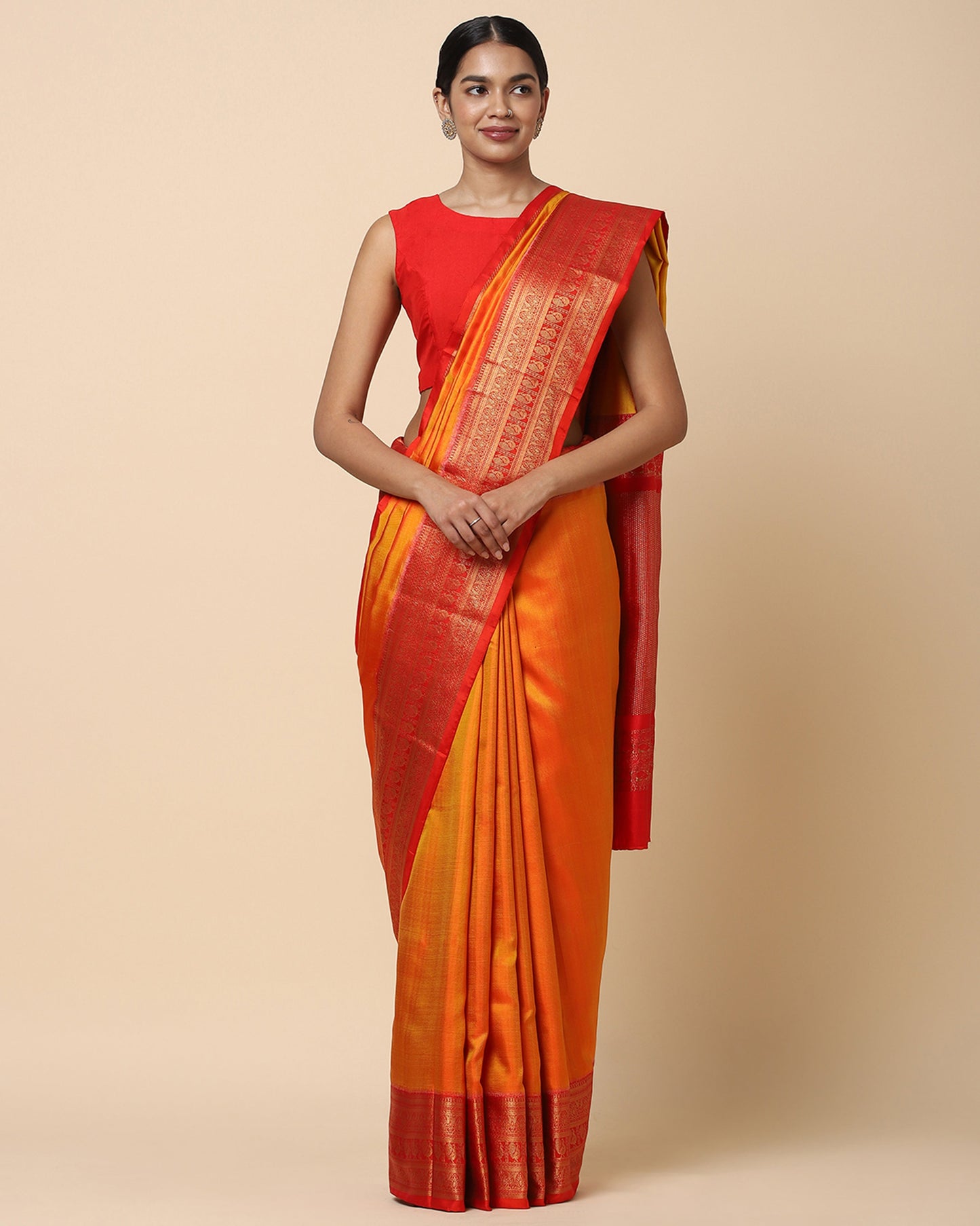 Mudra Weft Ikat Silk Saree