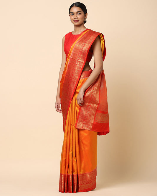 Mudra Weft Ikat Silk Saree