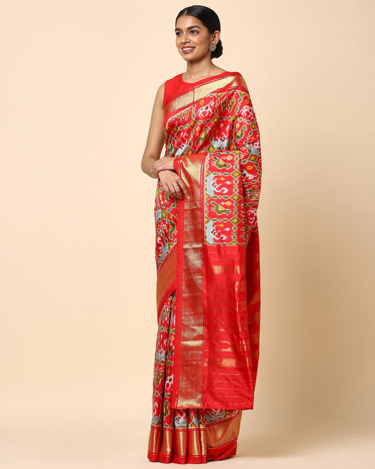 Samhita Weft Ikat and Jacquard Silk Saree