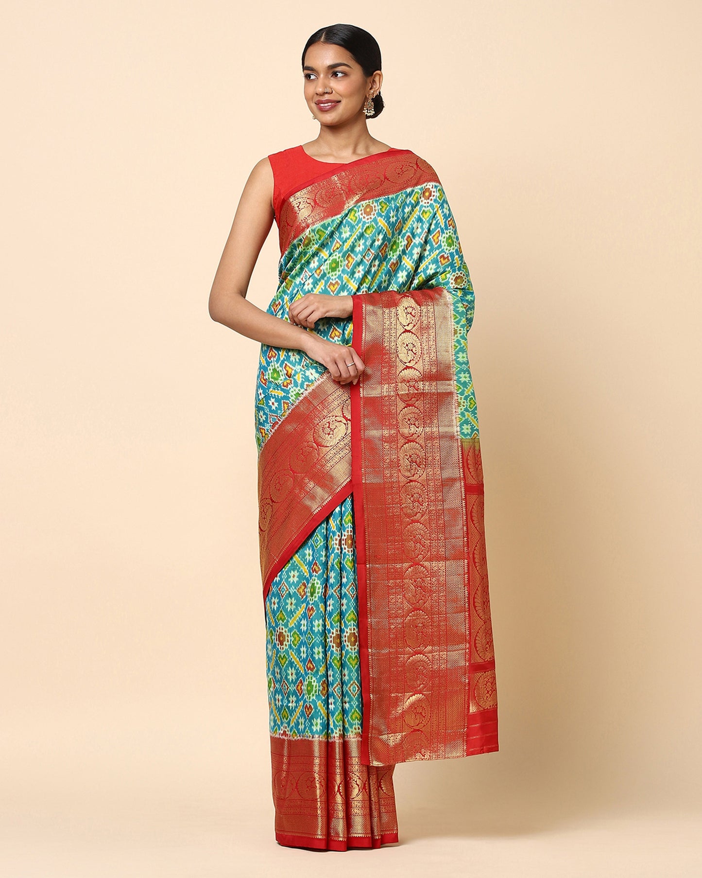 Aabha Weft Ikat Silk Saree International