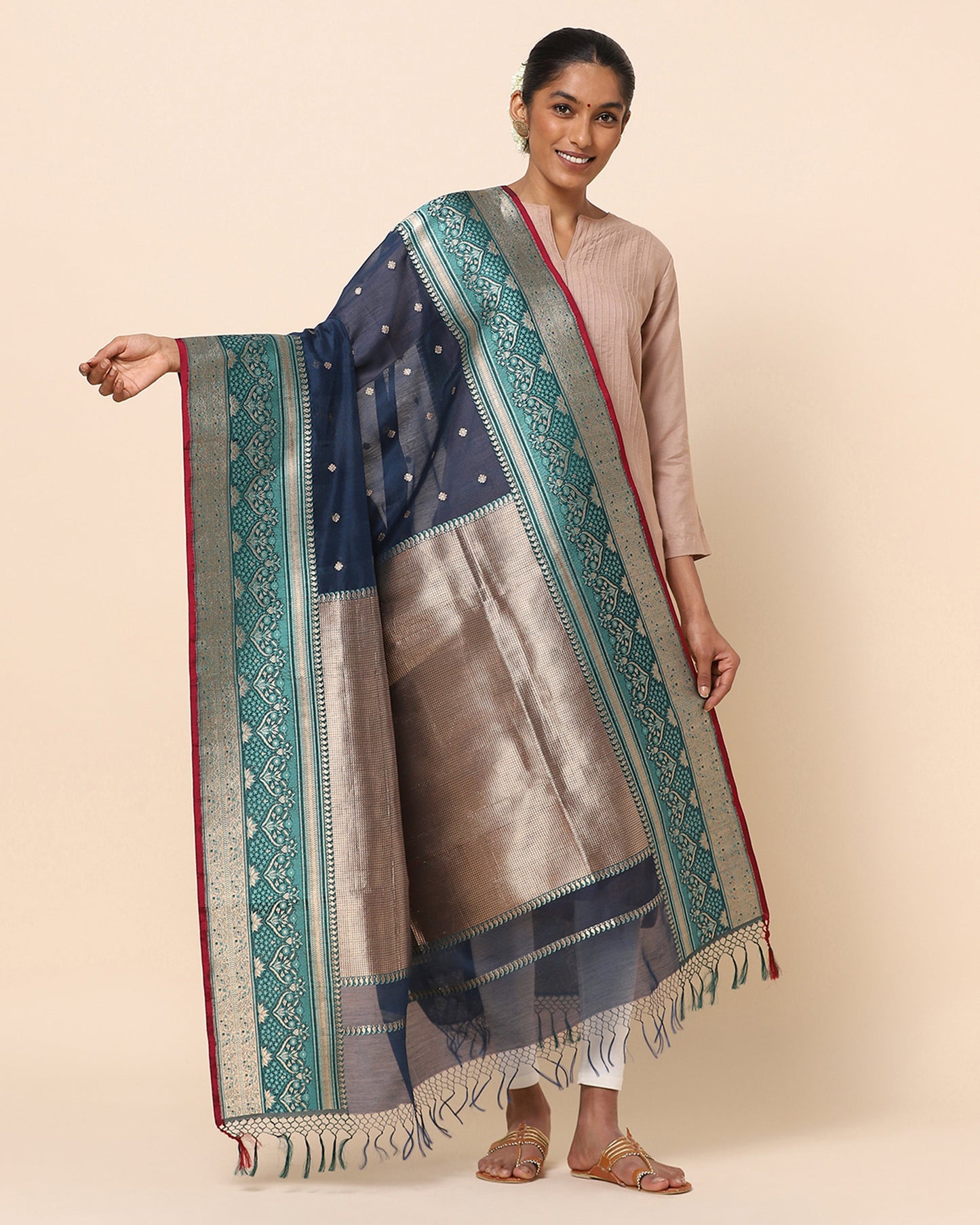 Gazal Kadwa Silk Cotton Dupatta