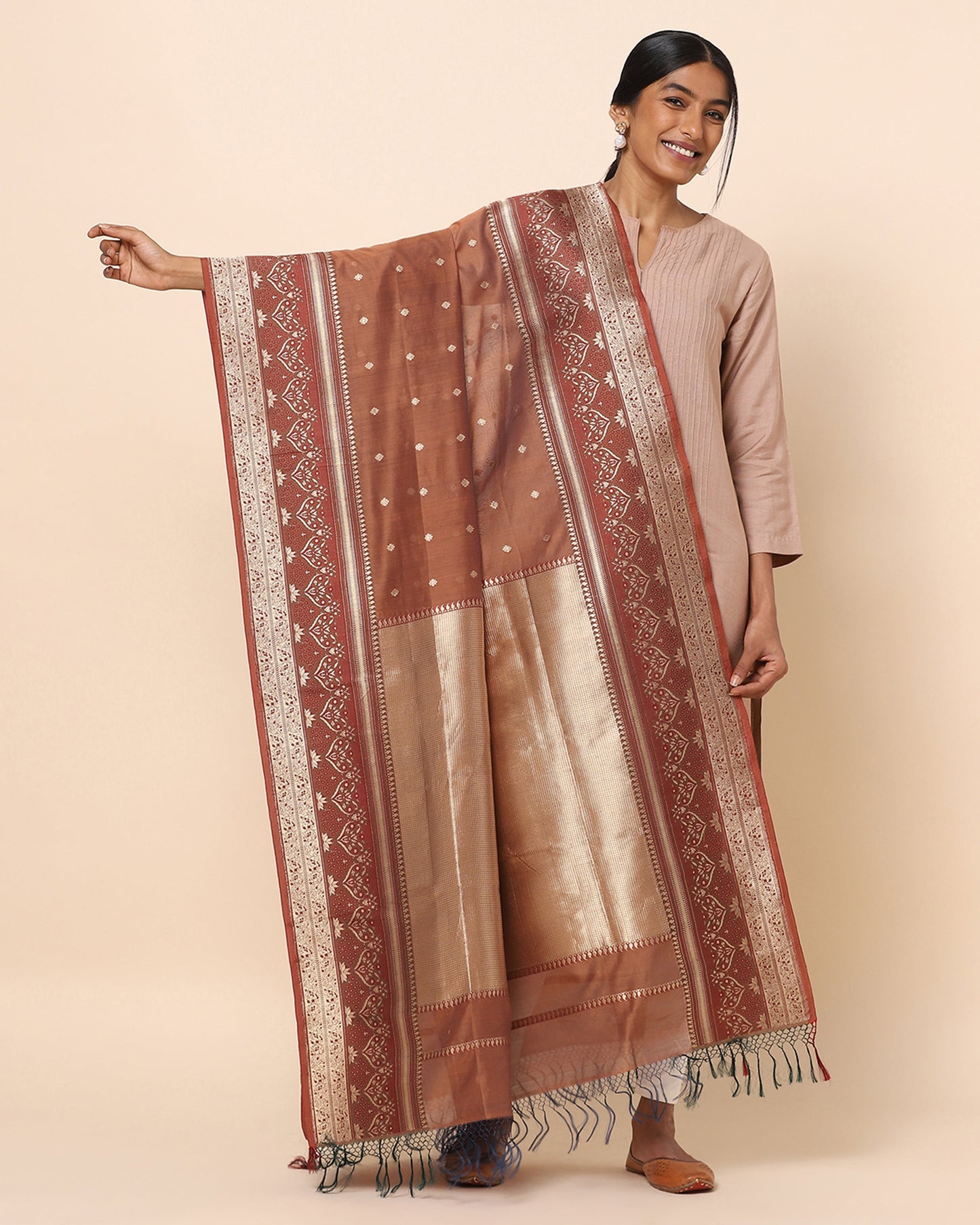 Gazal Kadwa Silk Cotton Dupatta