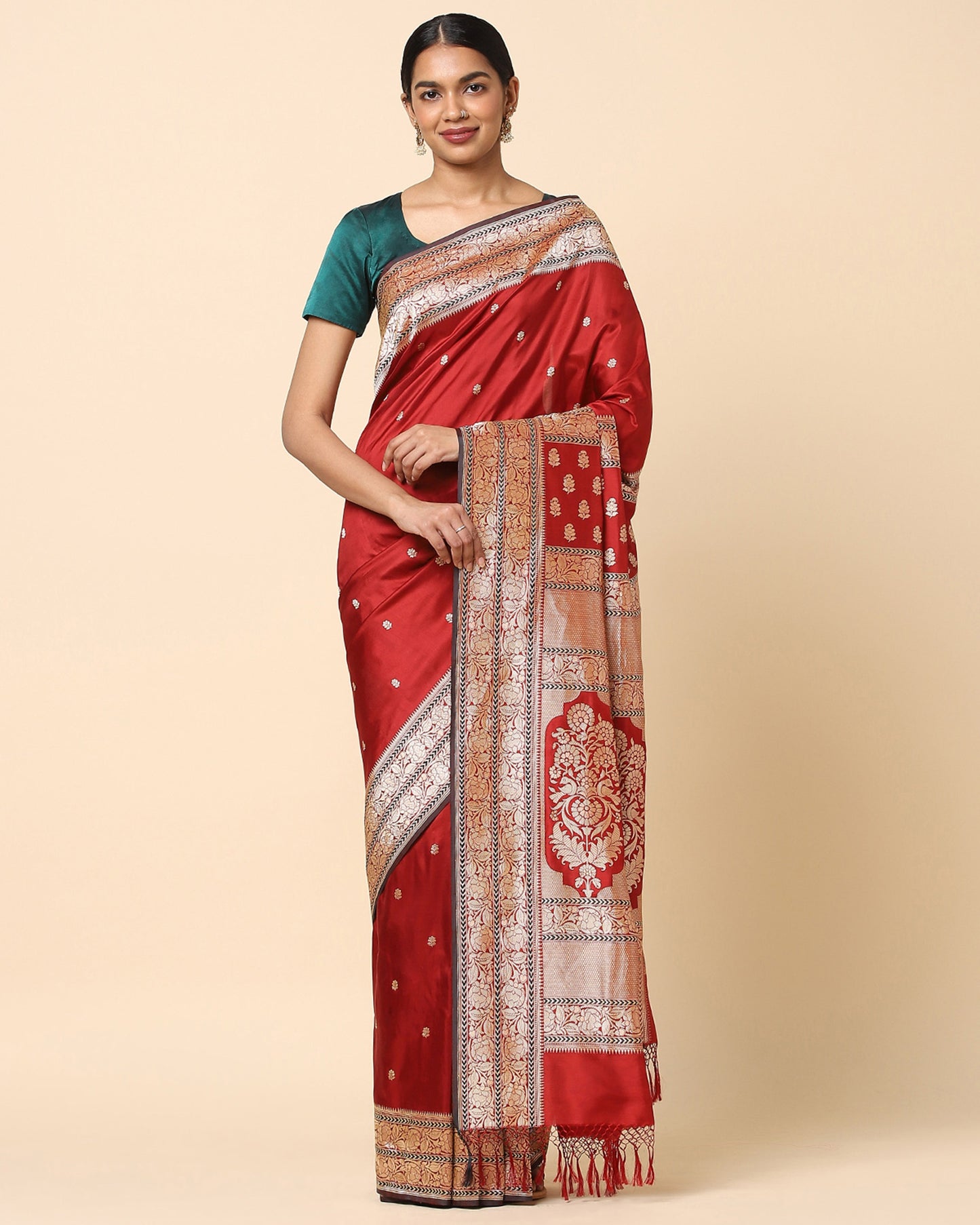Bagh Kadwa Silk Saree