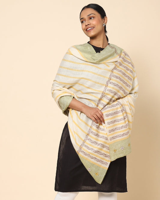 Roza Sozni Embroidery Pashmina Shawl