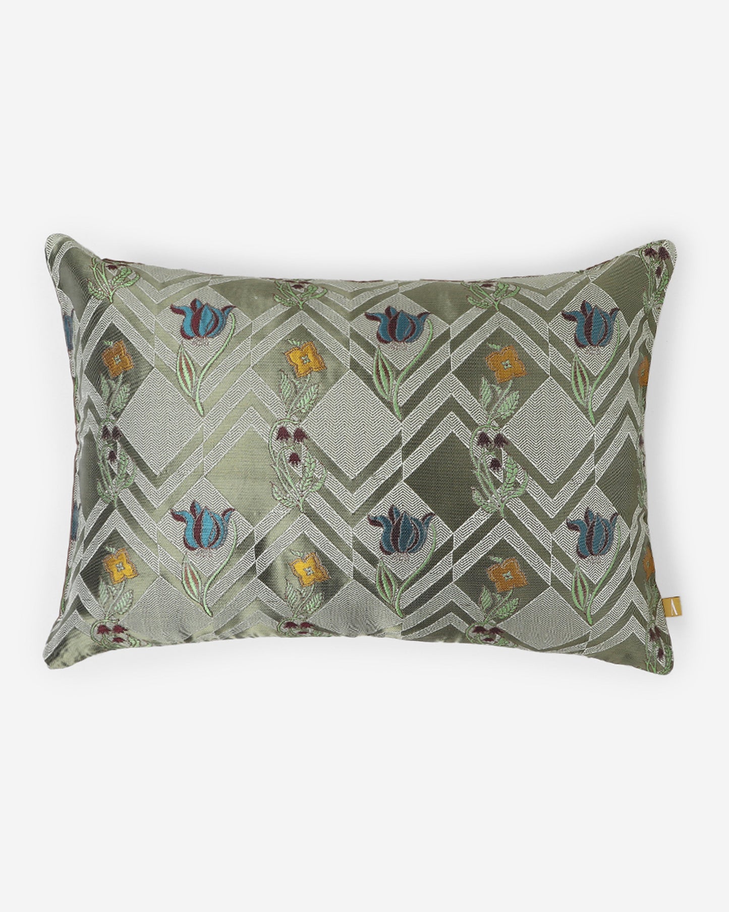 Camellia Satin Brocade Silk Cushion Cover