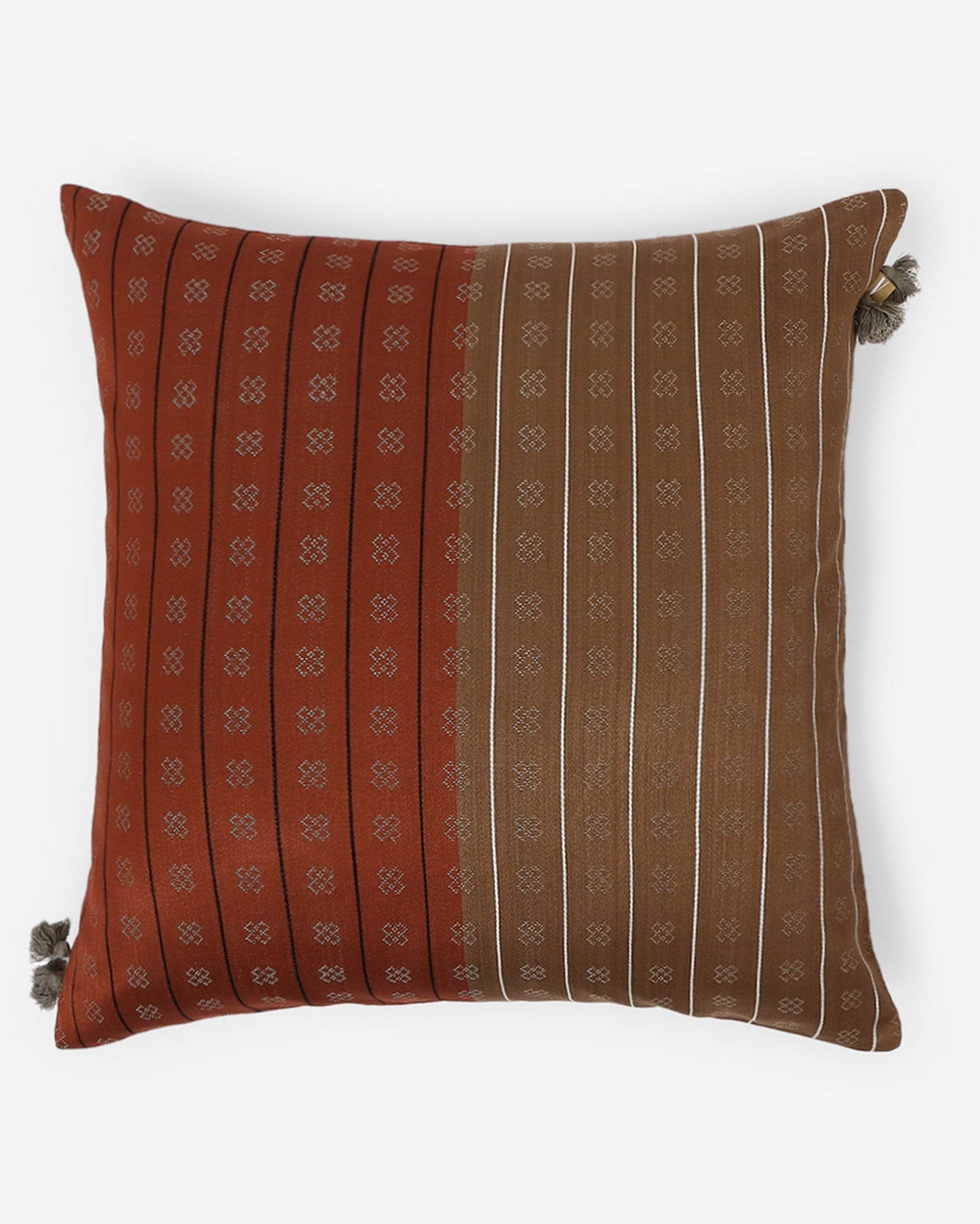 Sagara Weft Ikat Cotton Silk Cushion Cover