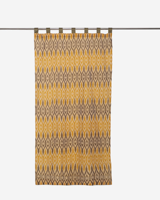 Pavan Warp Ikat Cotton Curtain