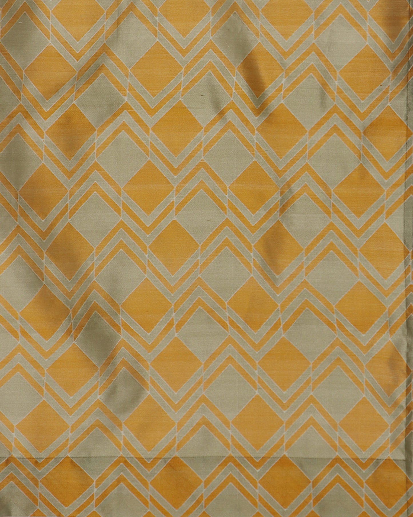 Tiles Cutwork Silk Curtain
