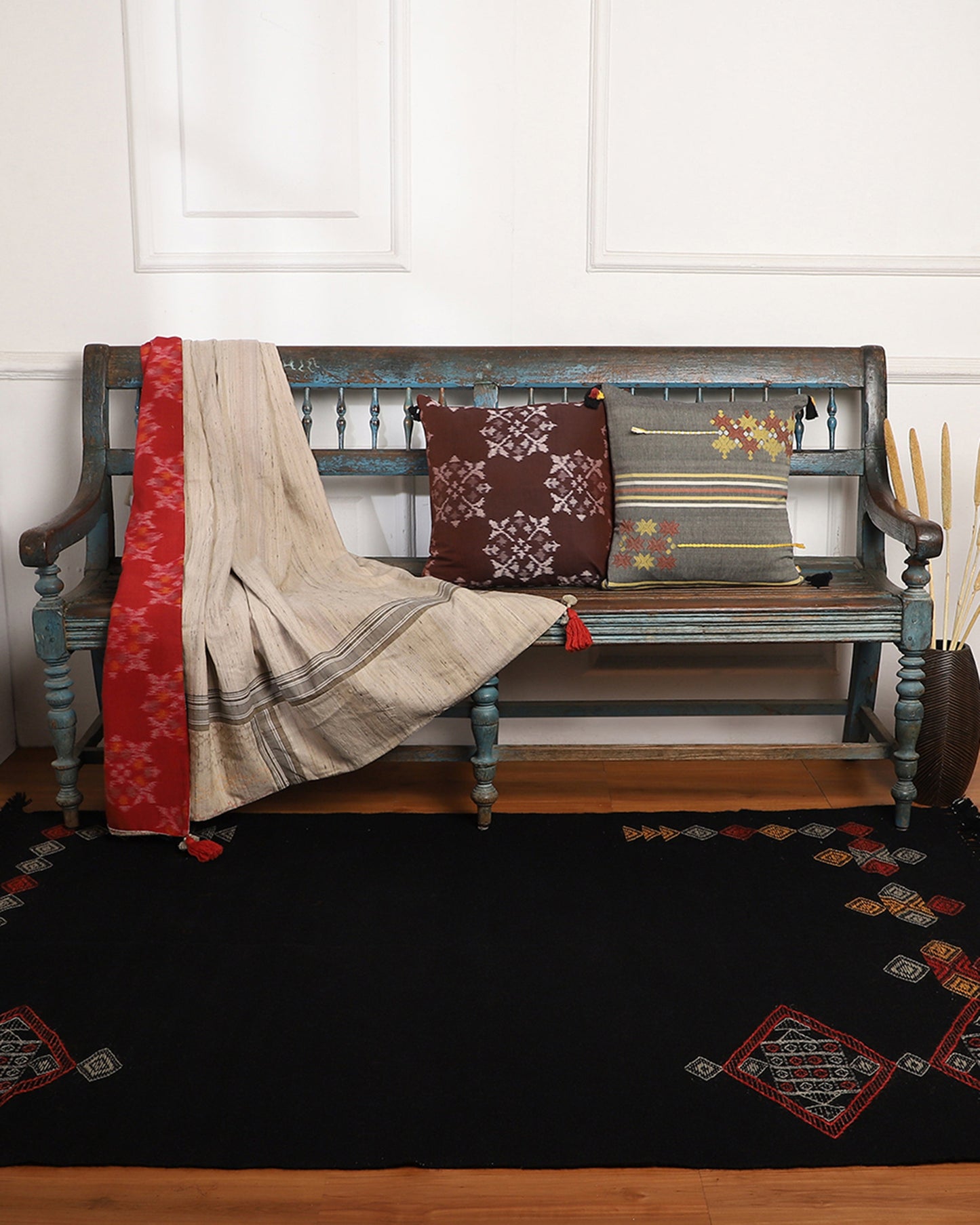 Brinda Extra Weft Cotton Wool Rug