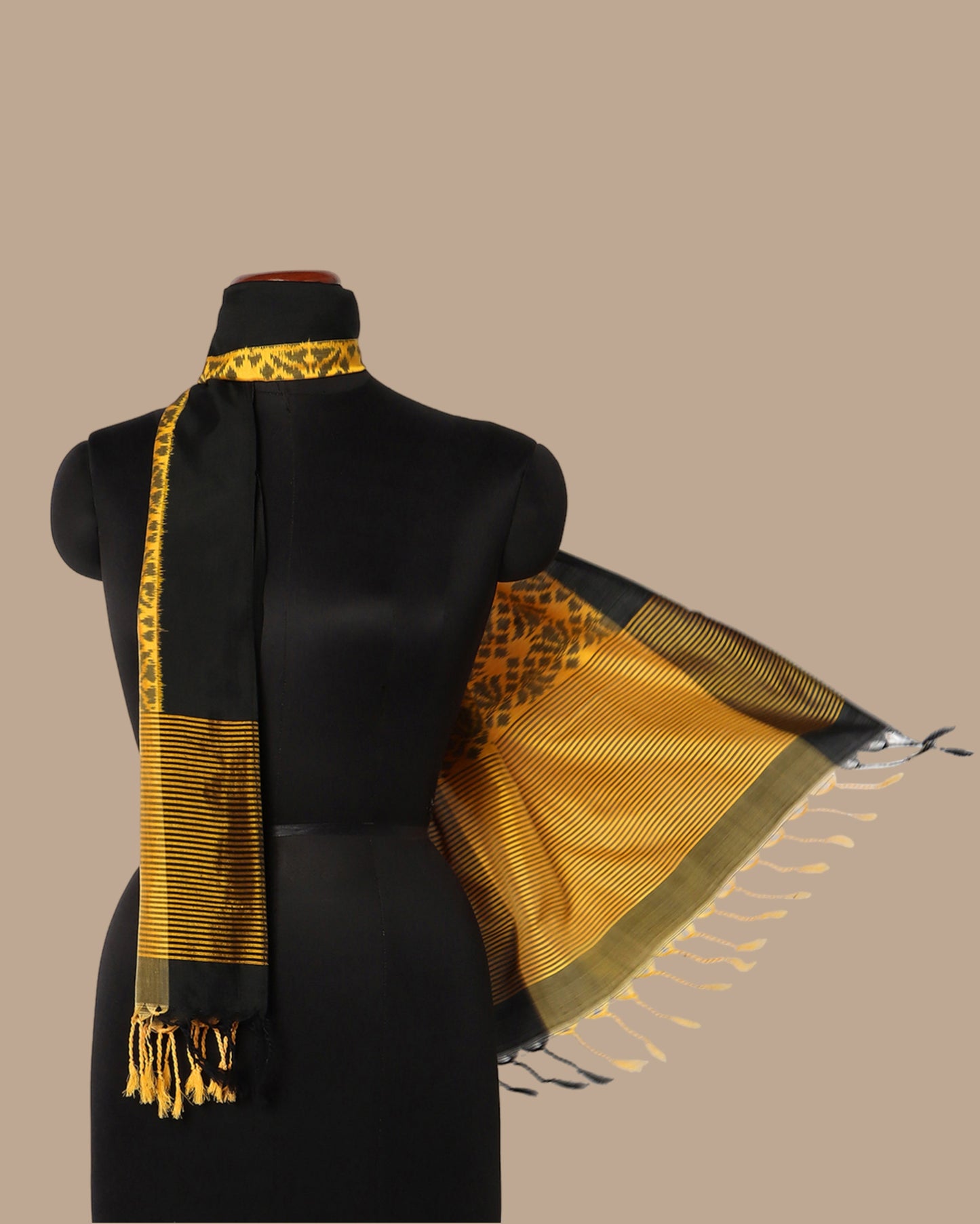 Neena Weft Ikat Cotton Silk Stole