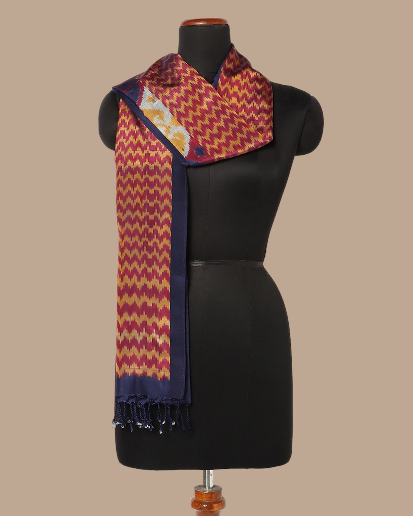 Shantai Warp Ikat Silk Cotton Stole