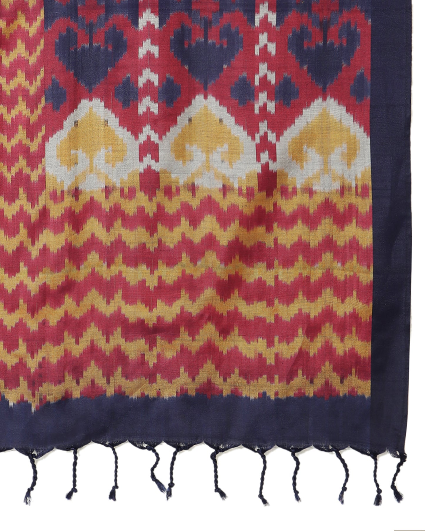 Shantai Warp Ikat Silk Cotton Stole