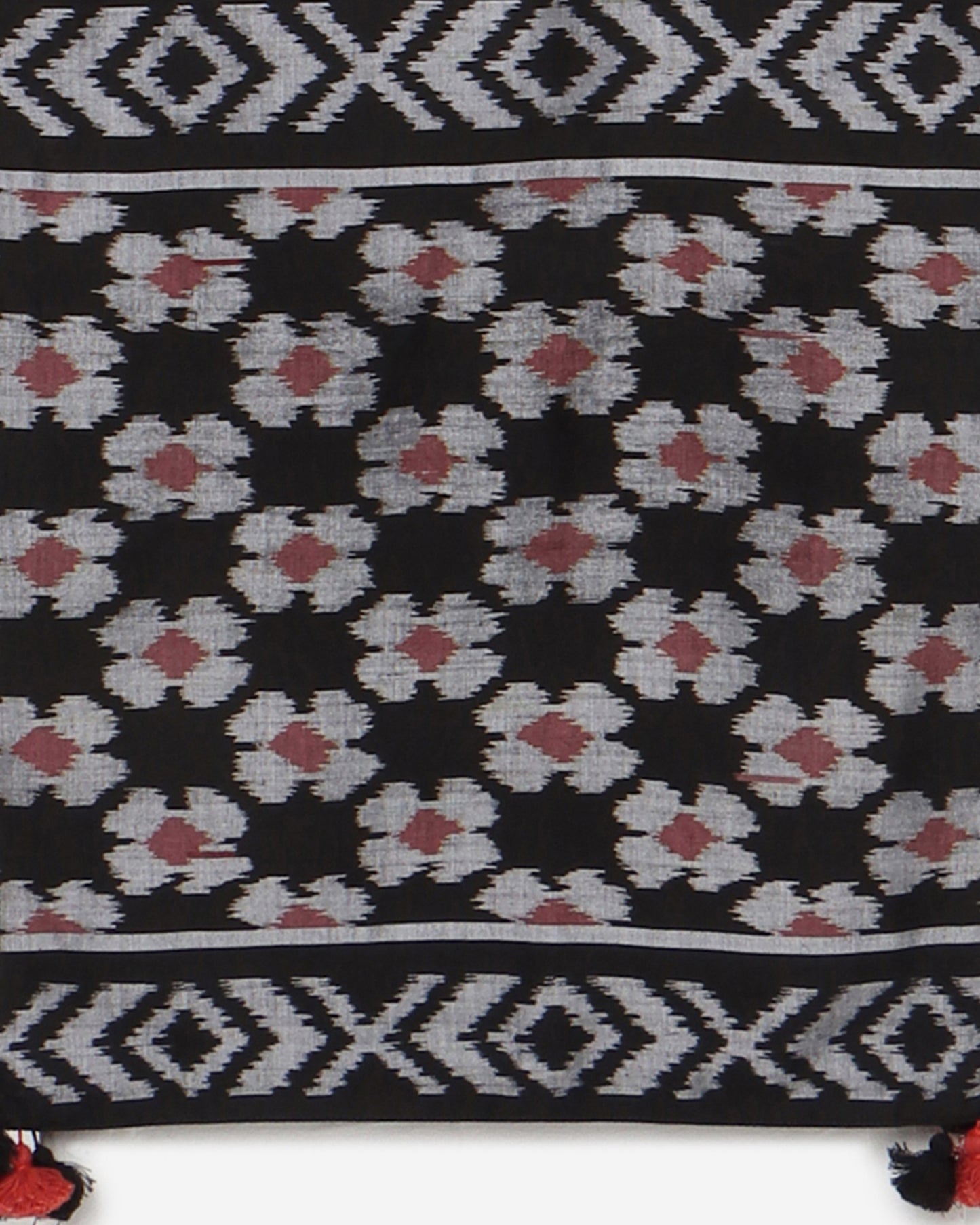 Danveer Weft Ikat Cotton Silk Table Runner