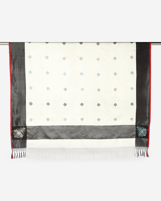 Vatika Tanchoi and Kadwa Silk Throw