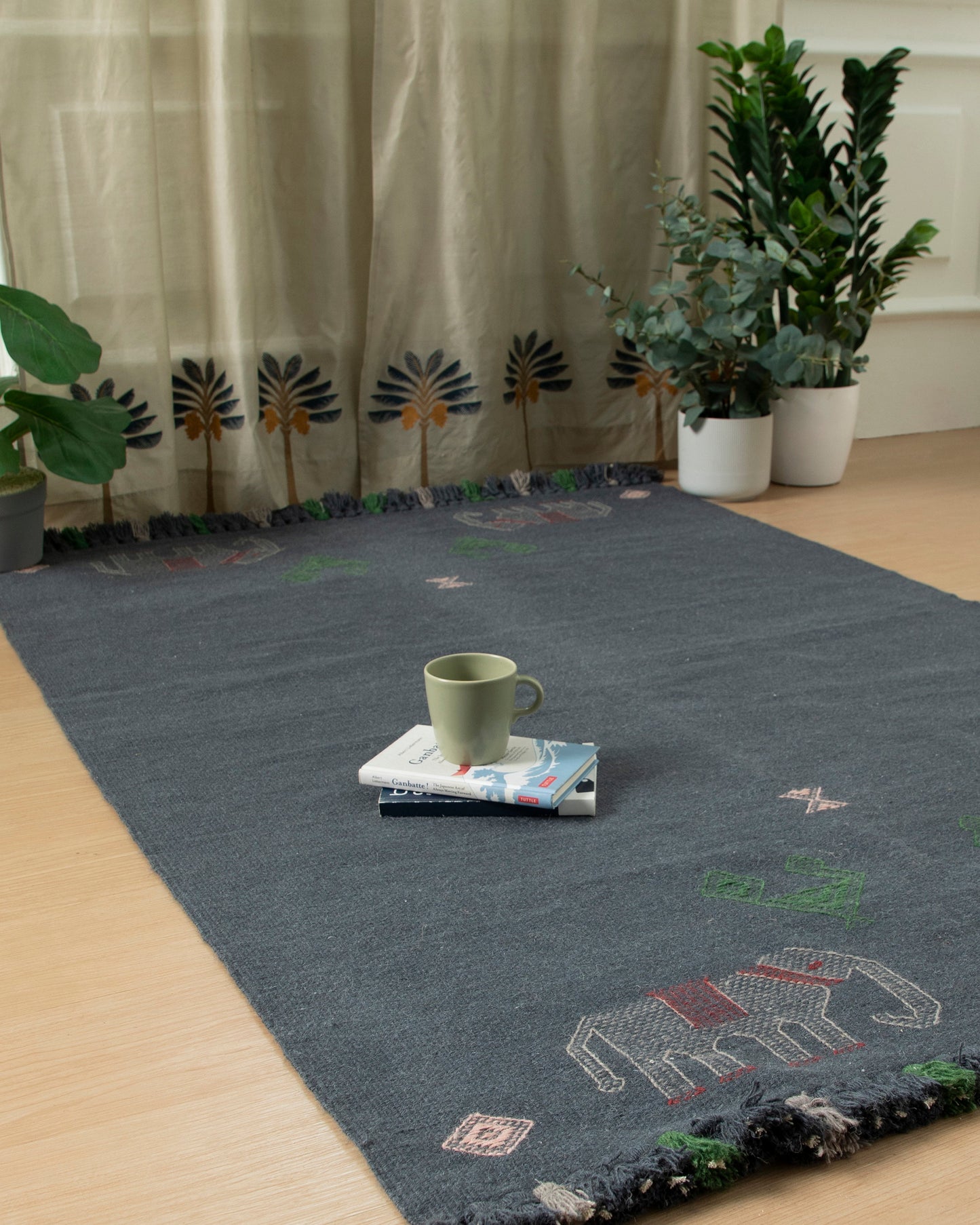 Navneet Extra Weft Cotton Wool Rug