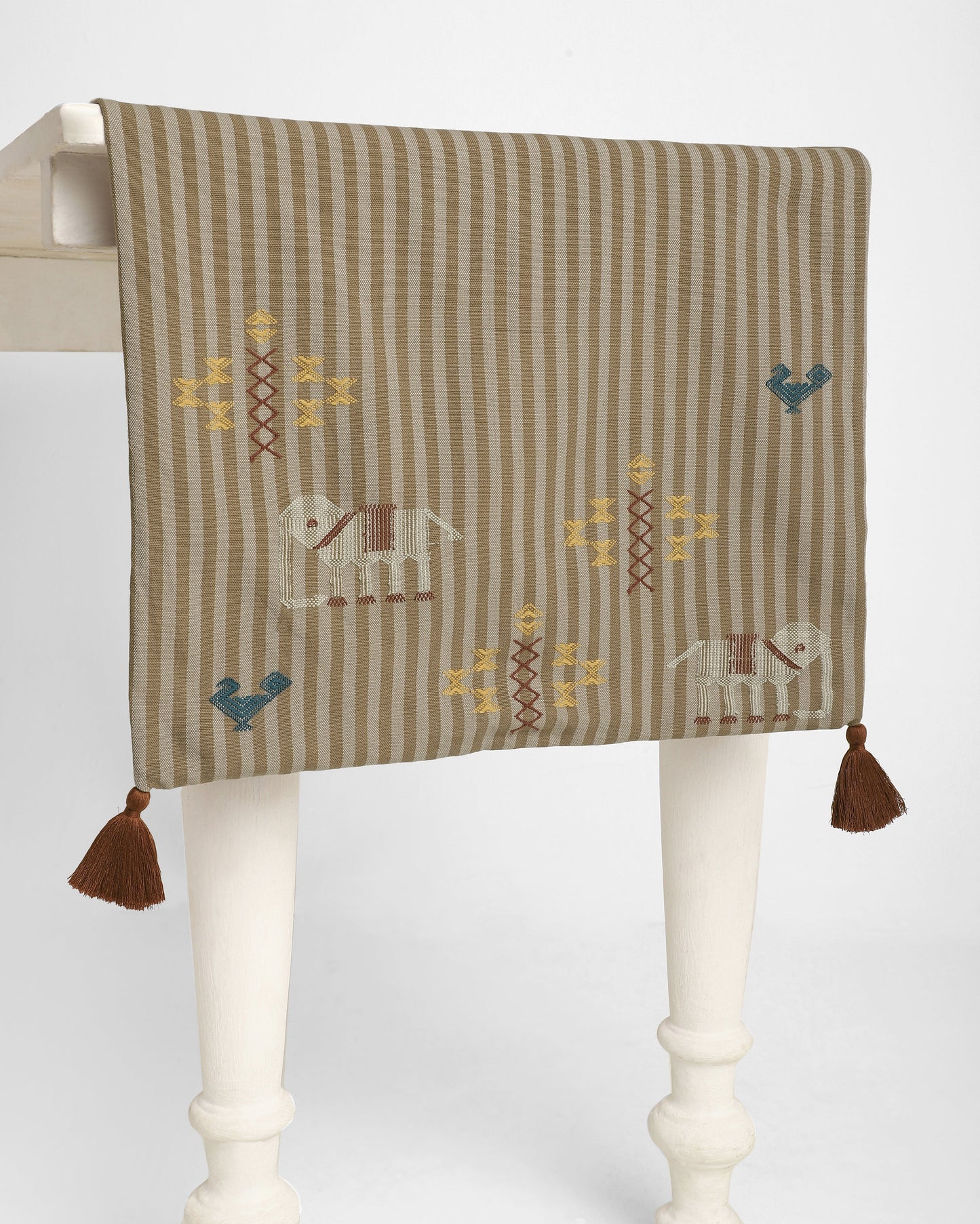 Preetha Extra Weft Cotton Table Runner
