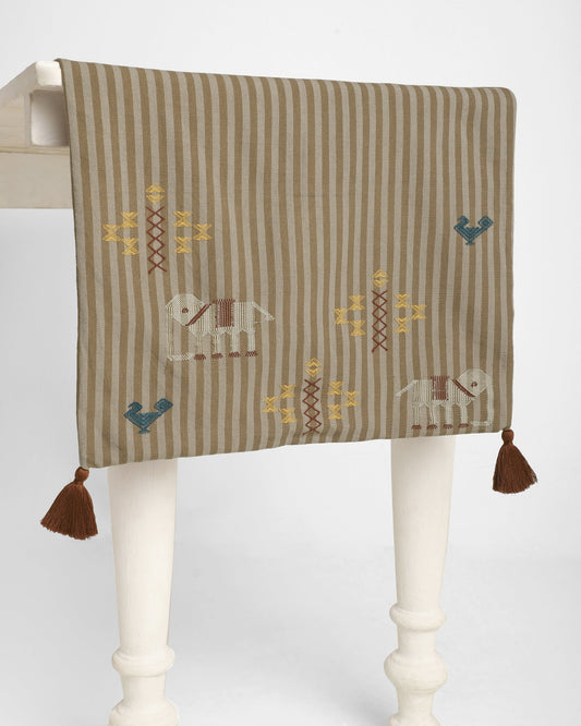 Preetha Extra Weft Cotton Table Runner