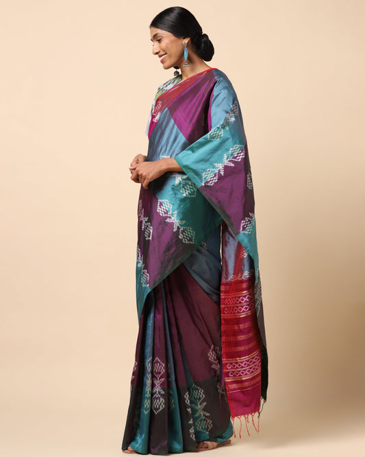 Abhitha Weft Ikat Silk Saree