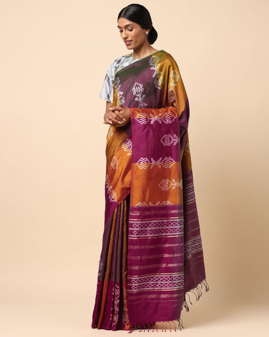 Abhitha Weft Ikat Silk Saree