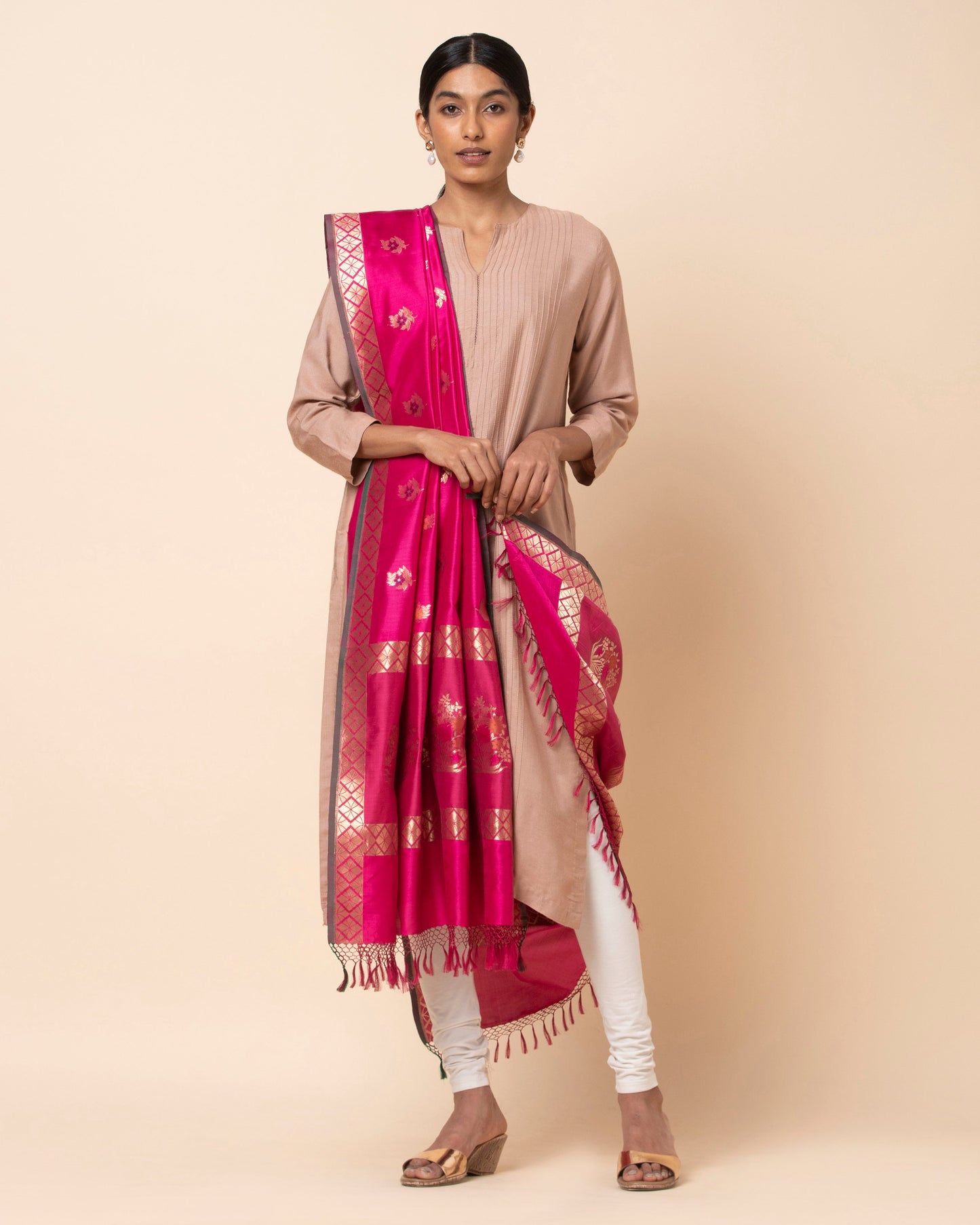 Parijat Cutwork Silk Dupatta