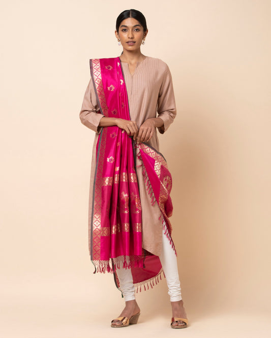 Parijat Cutwork Silk Dupatta