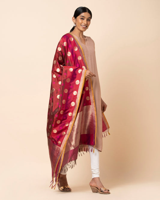 Ambuja Cutwork Silk Dupatta