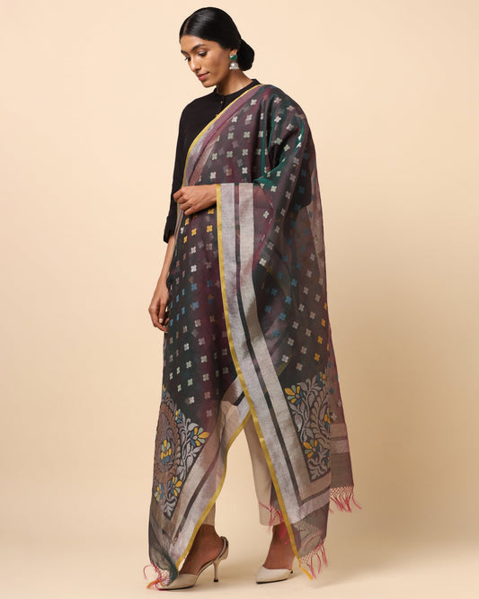 Rudra Jamdani Silk Dupatta