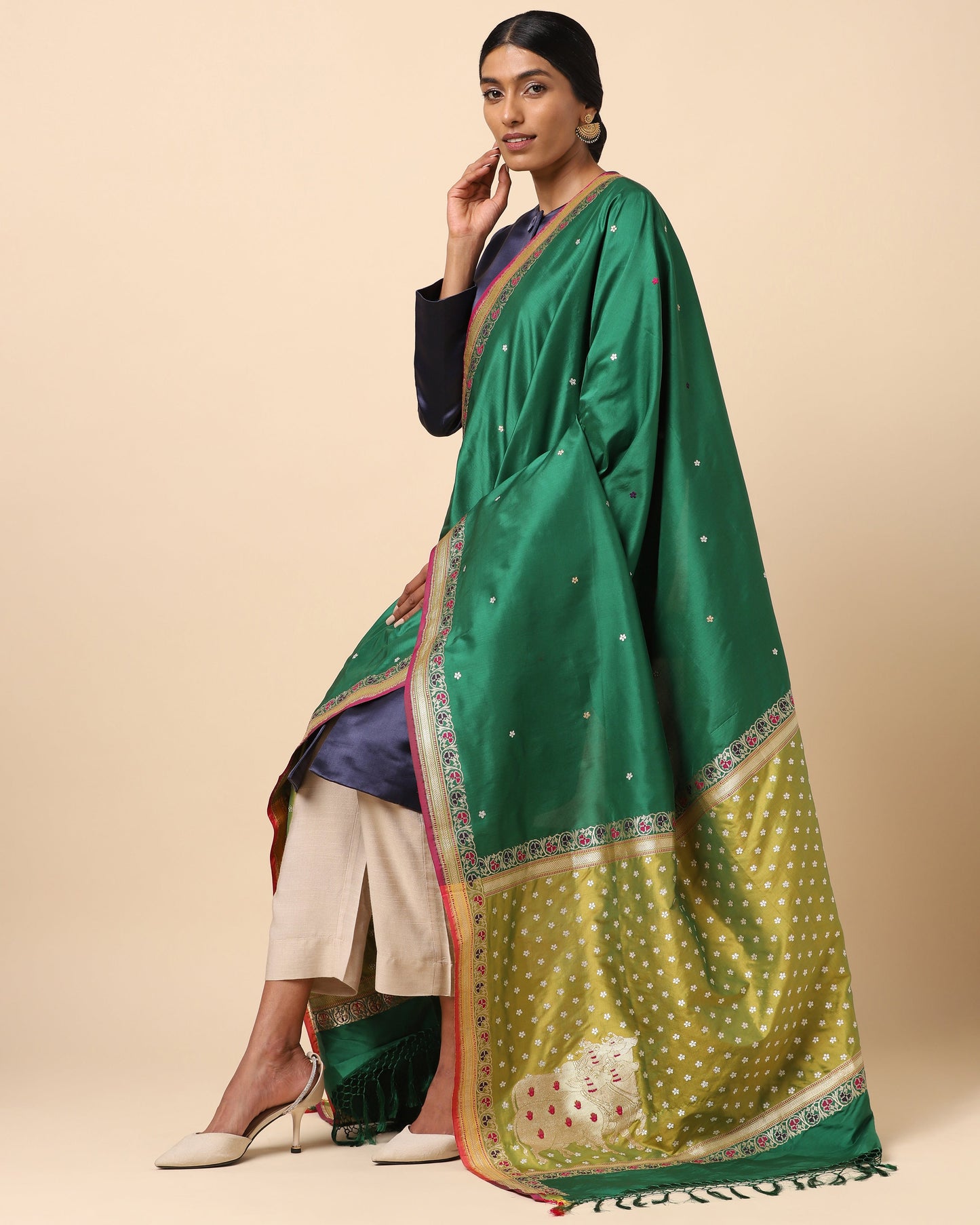 Nandi Kadwa Silk Dupatta