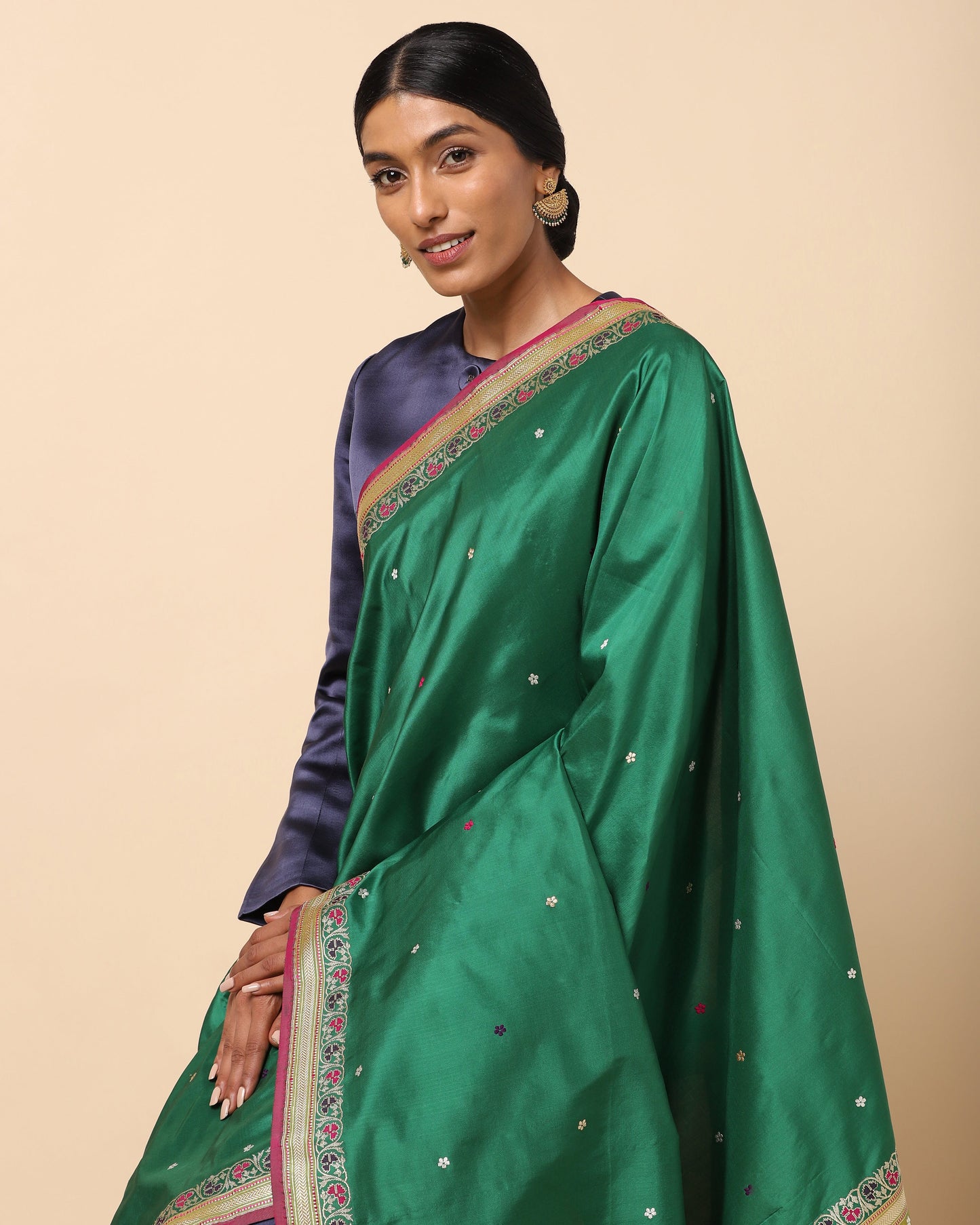 Nandi Kadwa Silk Dupatta