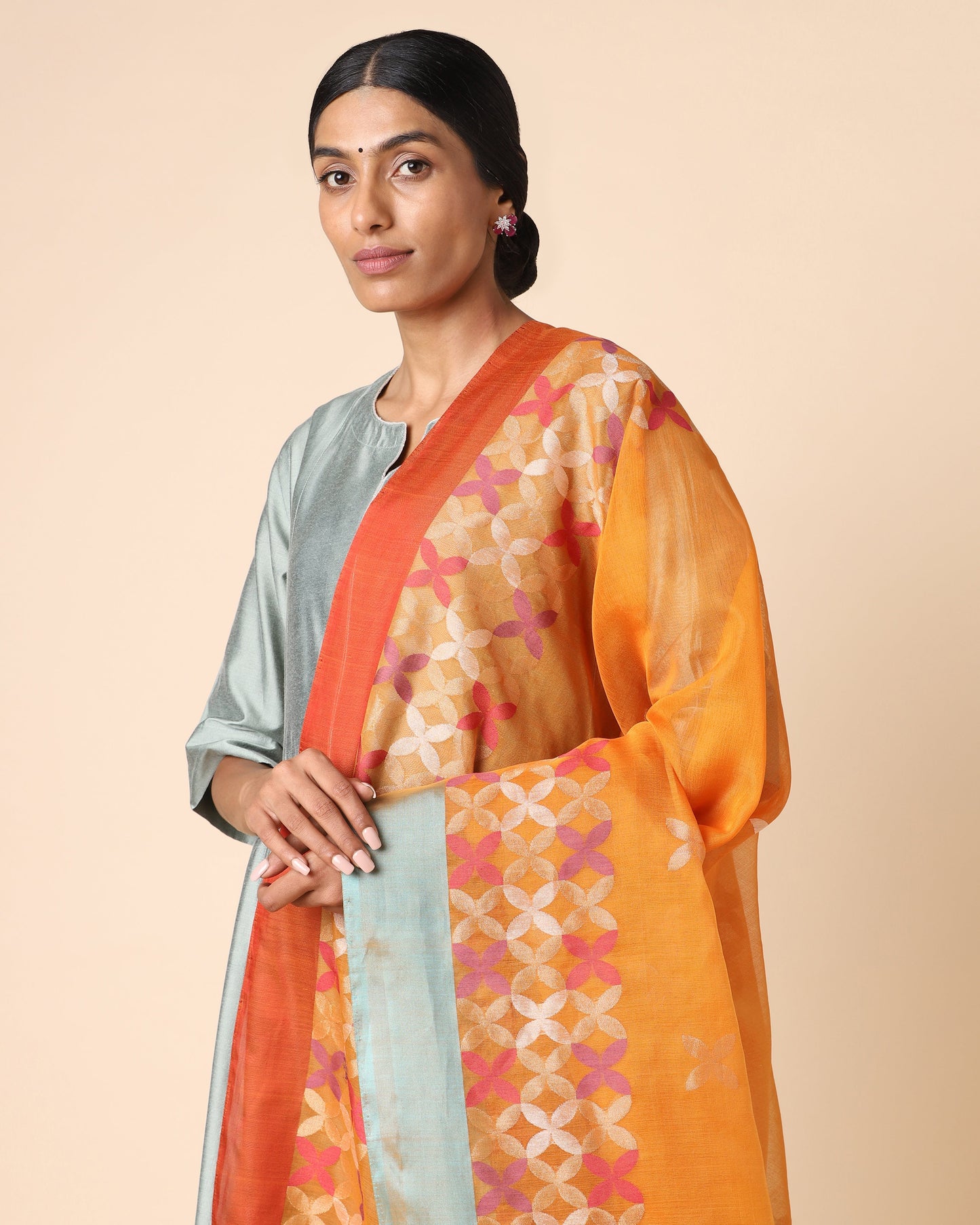 Elanor Jamdani Silk Cotton Dupatta