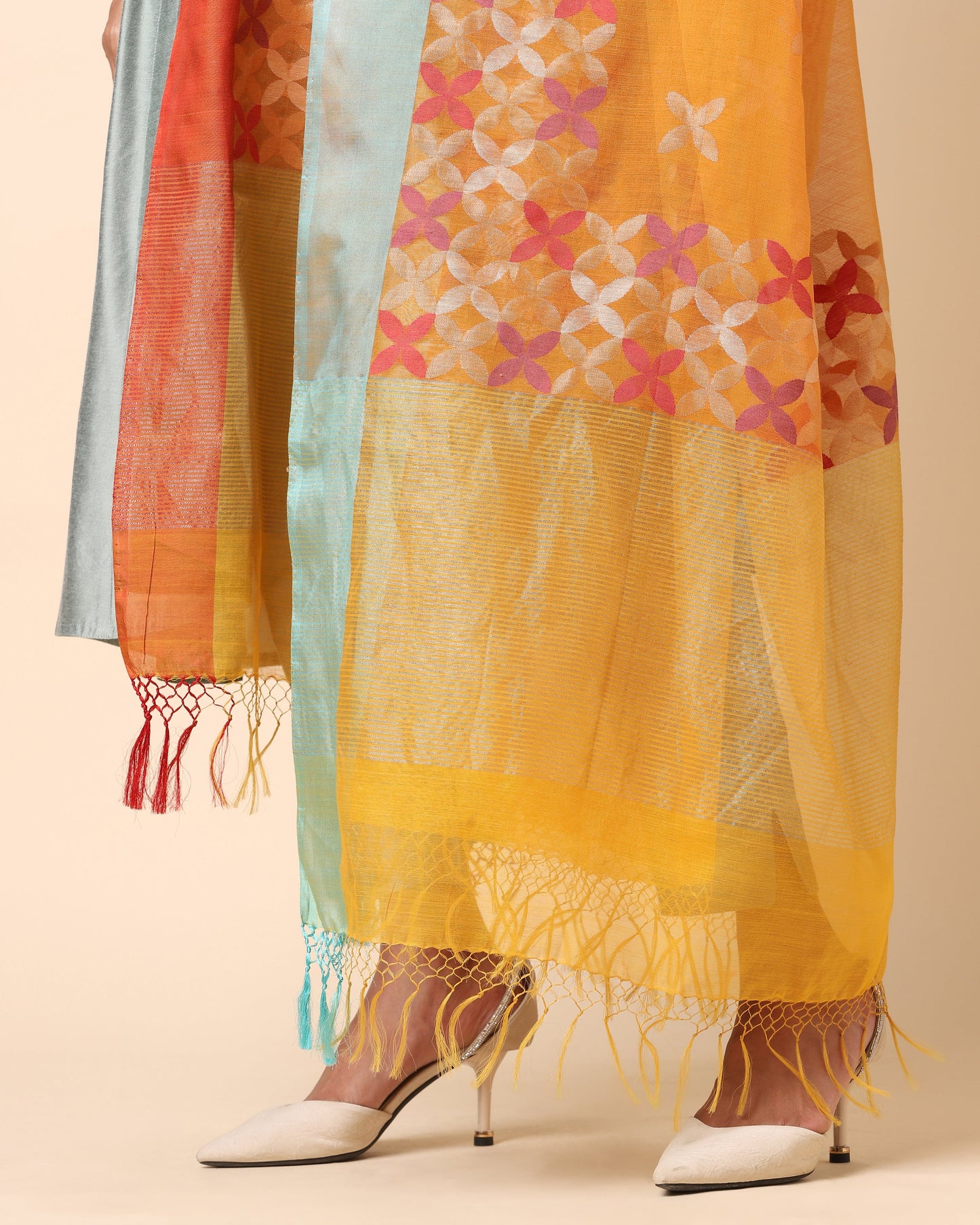Elanor Jamdani Silk Cotton Dupatta