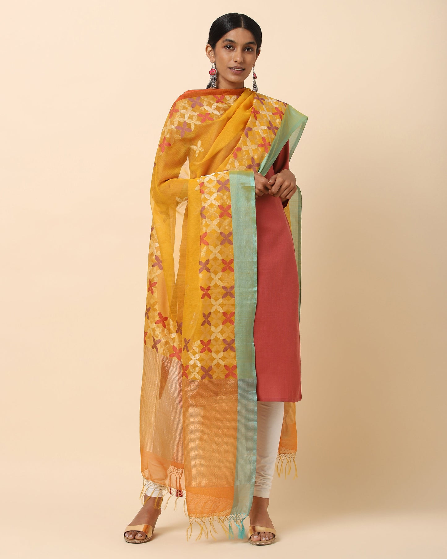 Elanor Jamdani Silk Cotton Dupatta