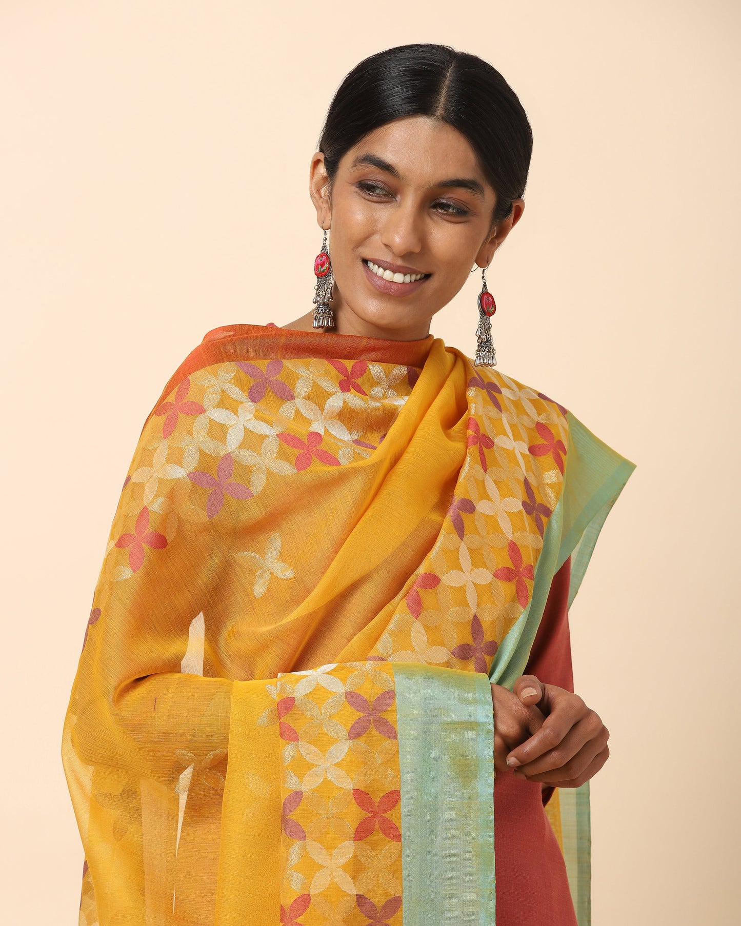 Elanor Jamdani Silk Cotton Dupatta
