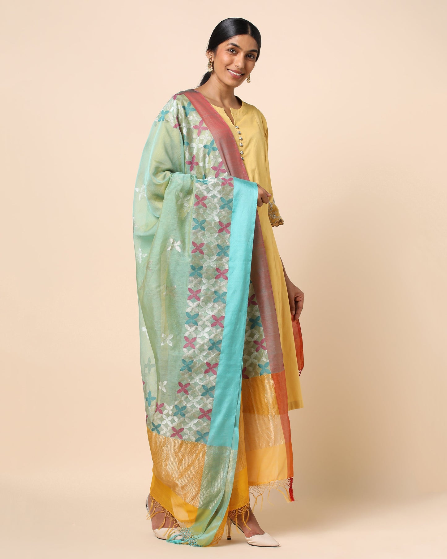 Elanor Jamdani Silk Cotton Dupatta