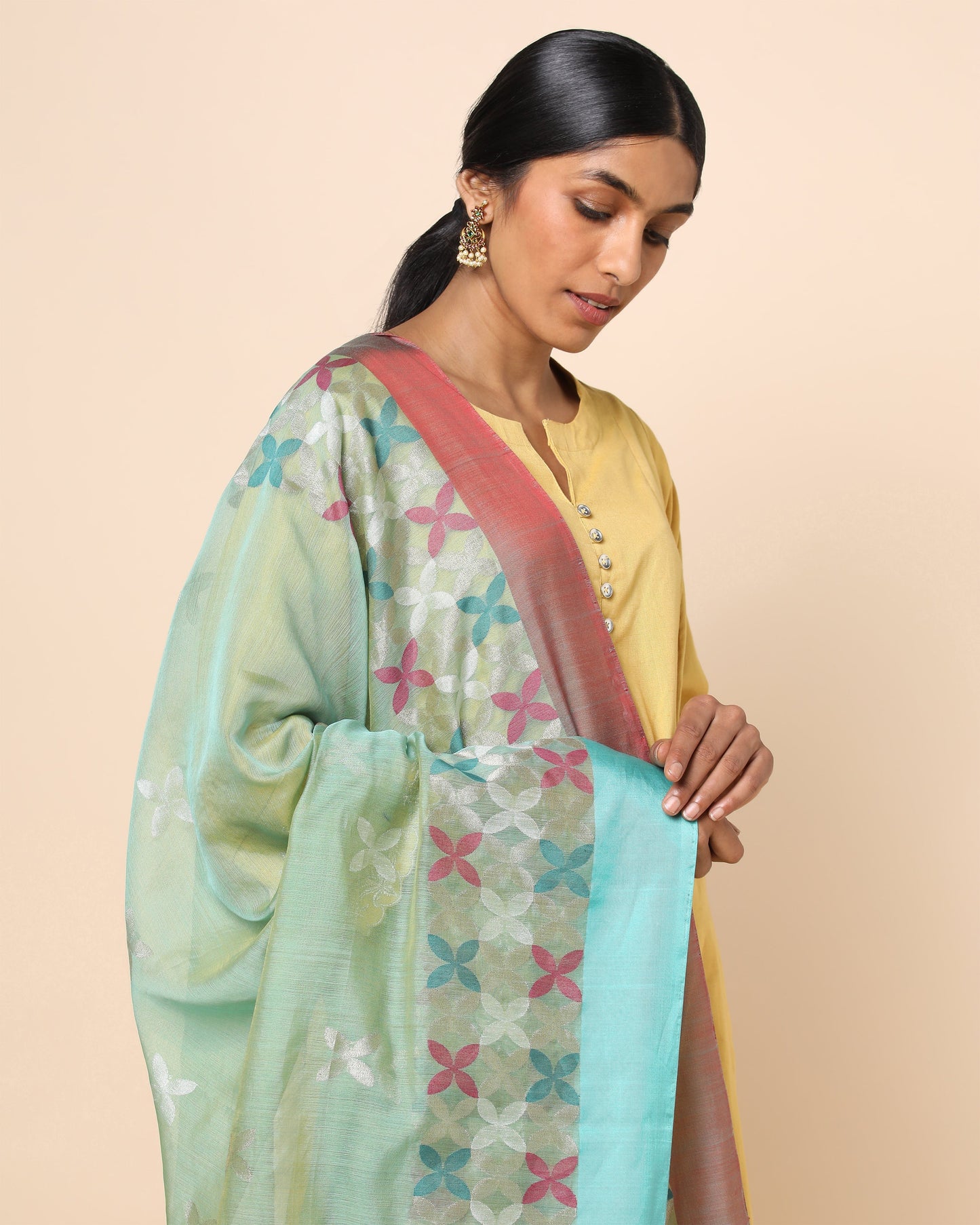 Elanor Jamdani Silk Cotton Dupatta