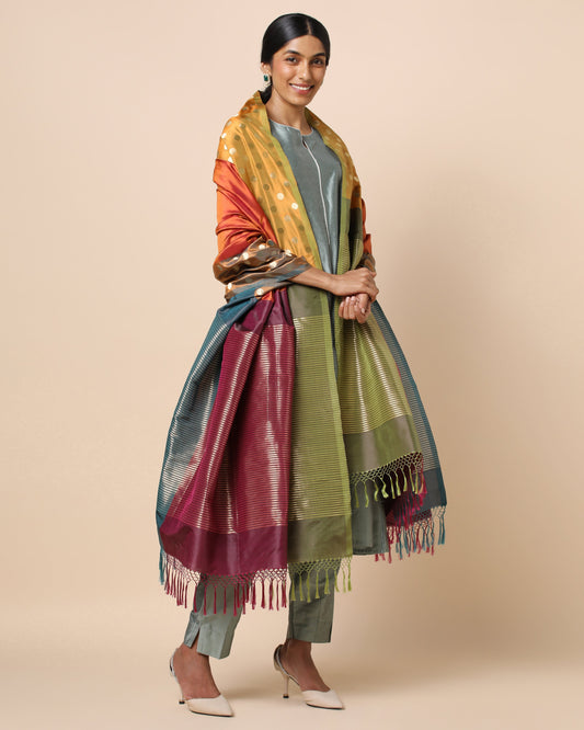 Ashni Cutwork Silk Dupatta