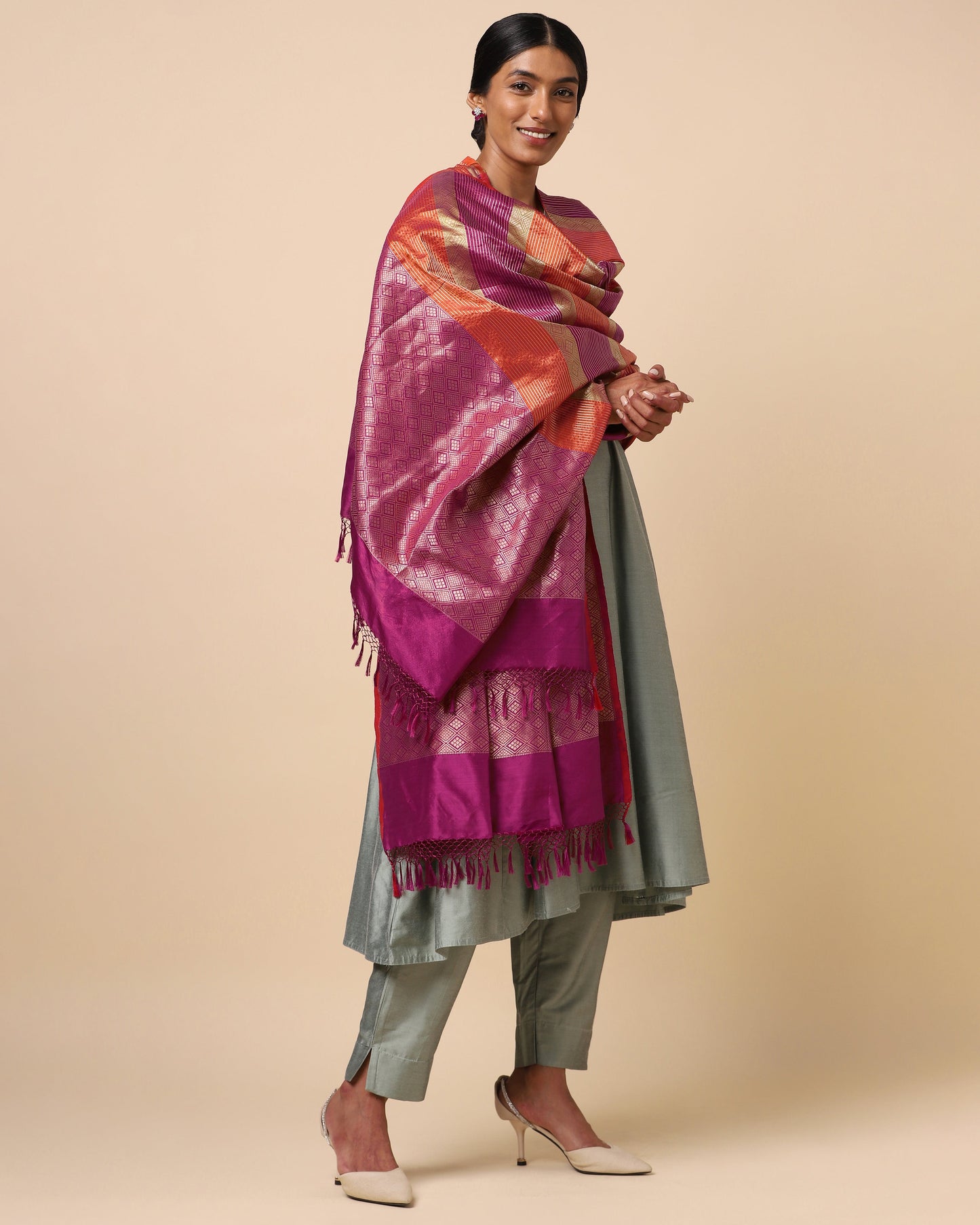 Antika Powdi Silk Dupatta