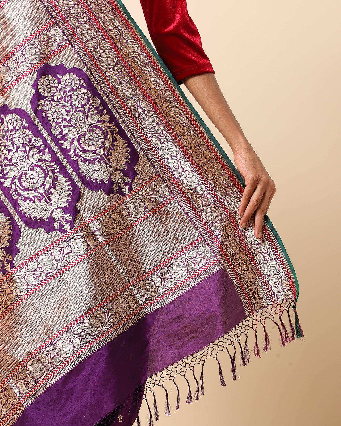 Bagh Kadwa Silk Saree