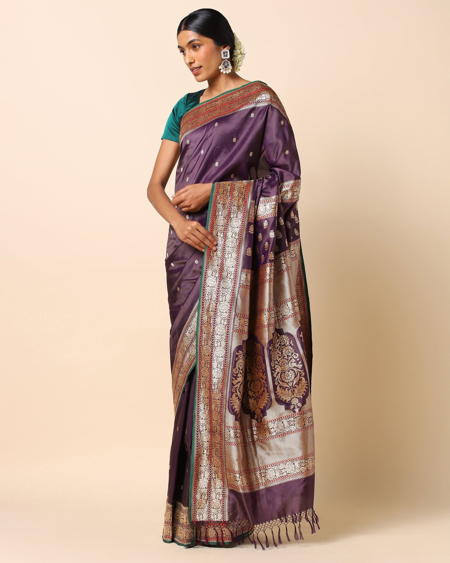 Bagh Kadwa Silk Saree