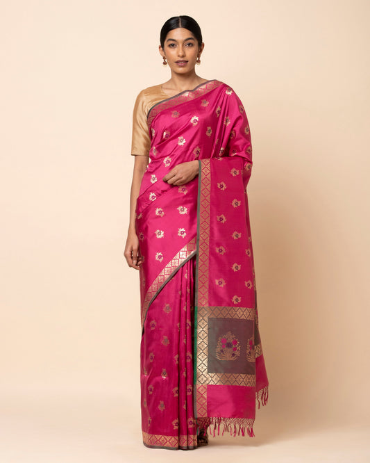 Parijat Cutwork Silk Saree