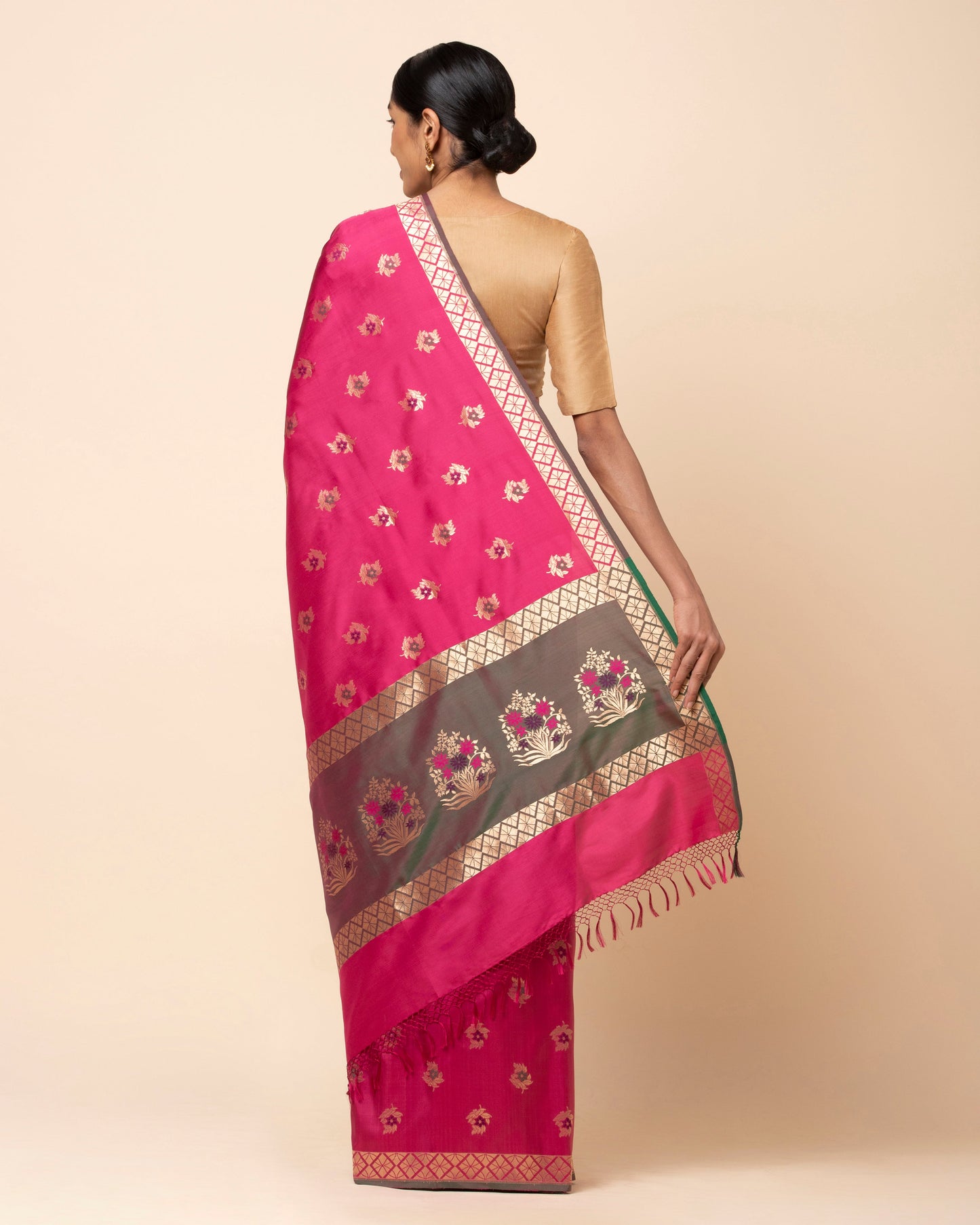 Parijat Cutwork Silk Saree