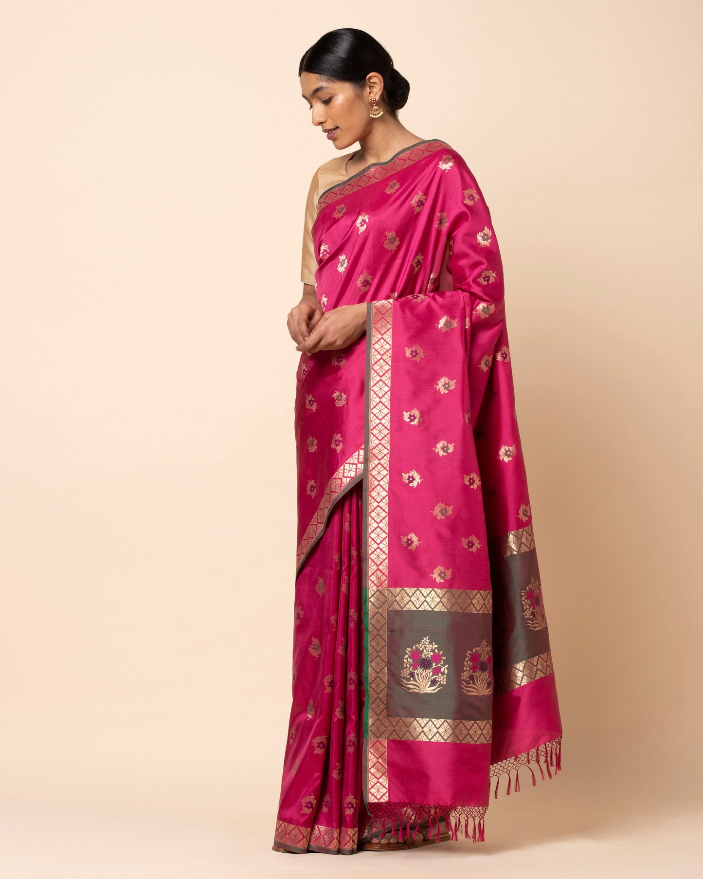 Parijat Cutwork Silk Saree